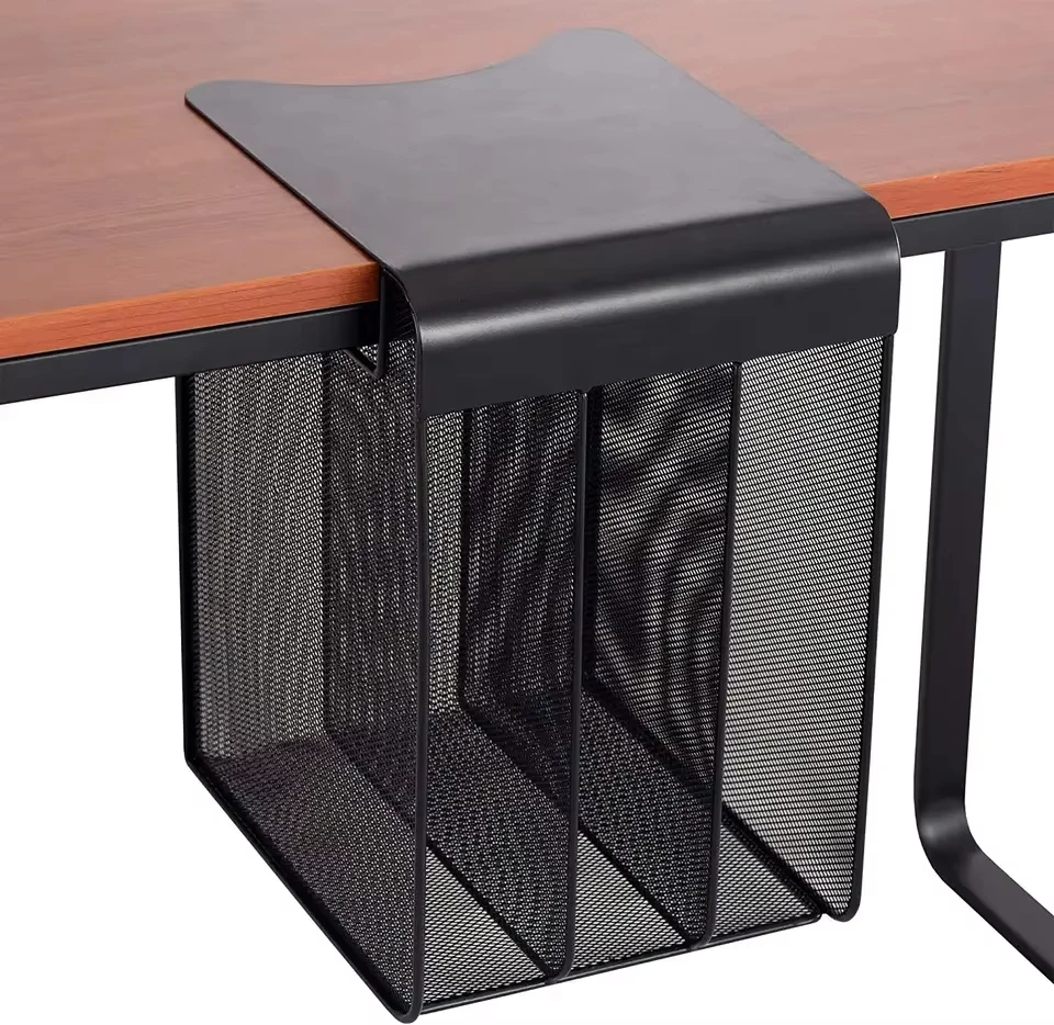 Vertical Hanging Storage Unit Solid Desk Storage Box Under Table Stand Files Shelf Organizer Tray