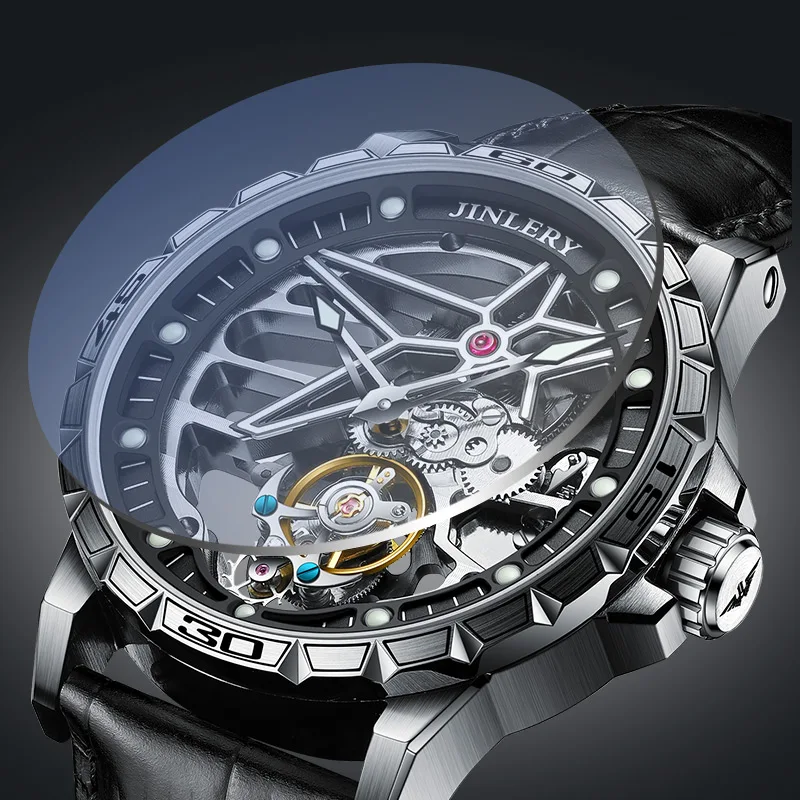 Часы-скелетоны механические с турбийоном и логотипом под заказ