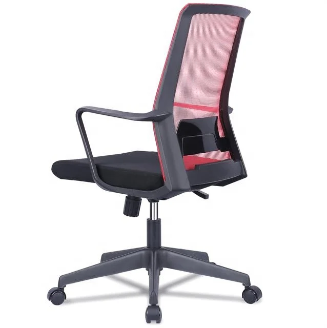 
Wholesale Mid Mesh Back Nylon Base Staff Visitor Guest Reception Office Chair with Fixed Armrest 