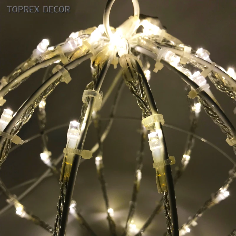 2019 stage street Christmas time decoration hanging dmx fairy led ball light sphere