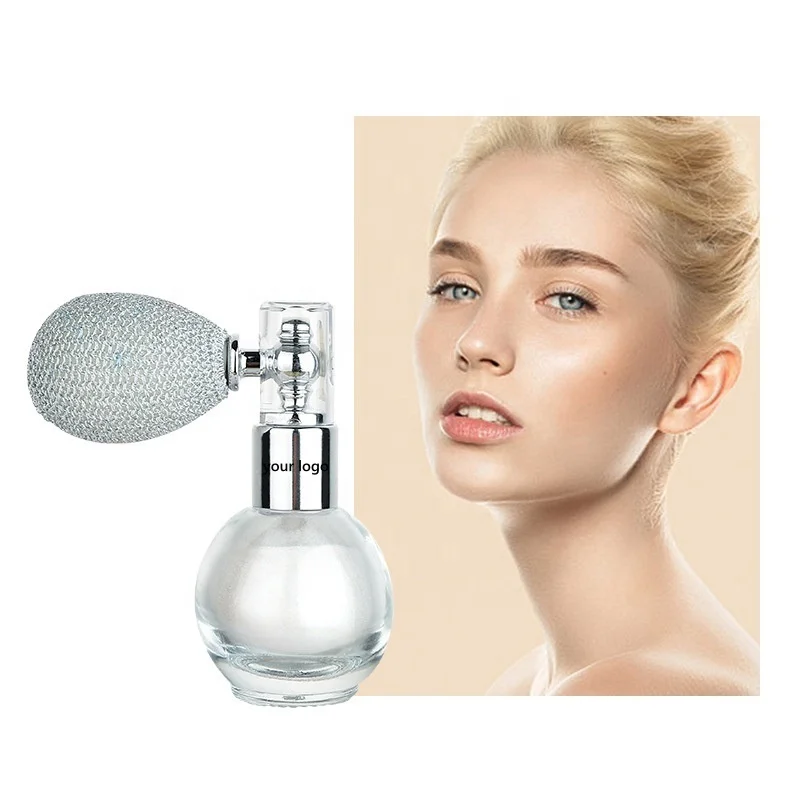Professional No Label  High Gloss Cosmetic Custom Logo Loose Highlighter Powder OEM Mini Mering Spray Body Glitter Powder
