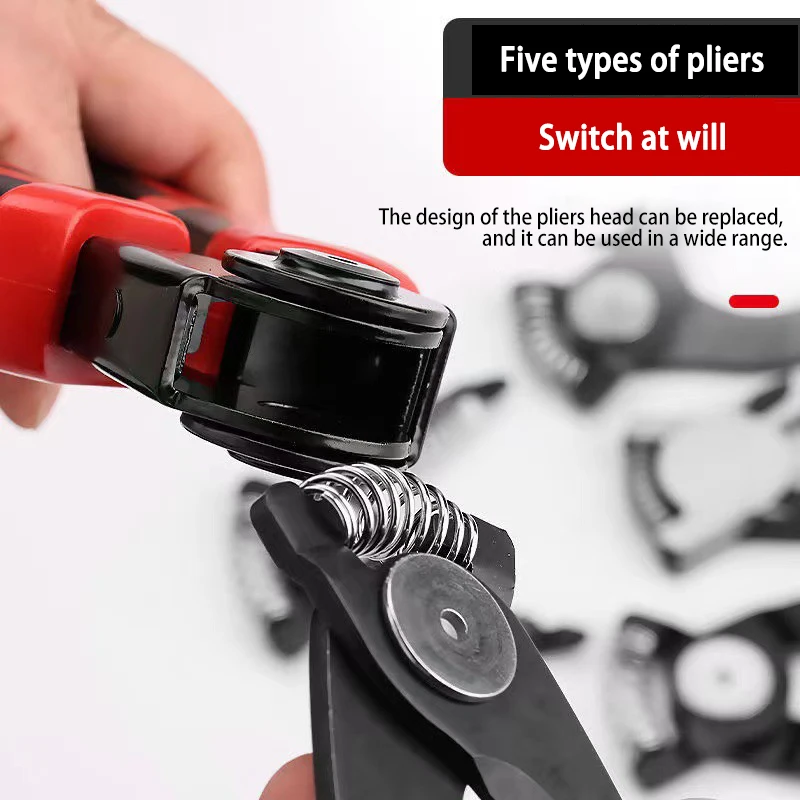 Hot Selling Stripping Pliers Crimping Electrician Special Set Five Types of Heads Can Be Freely Switched