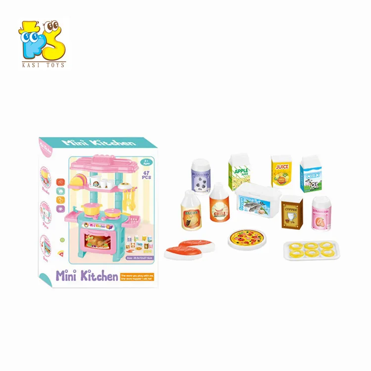 Hot sale pretend play toys mini cooking set diy mini kitchen toys