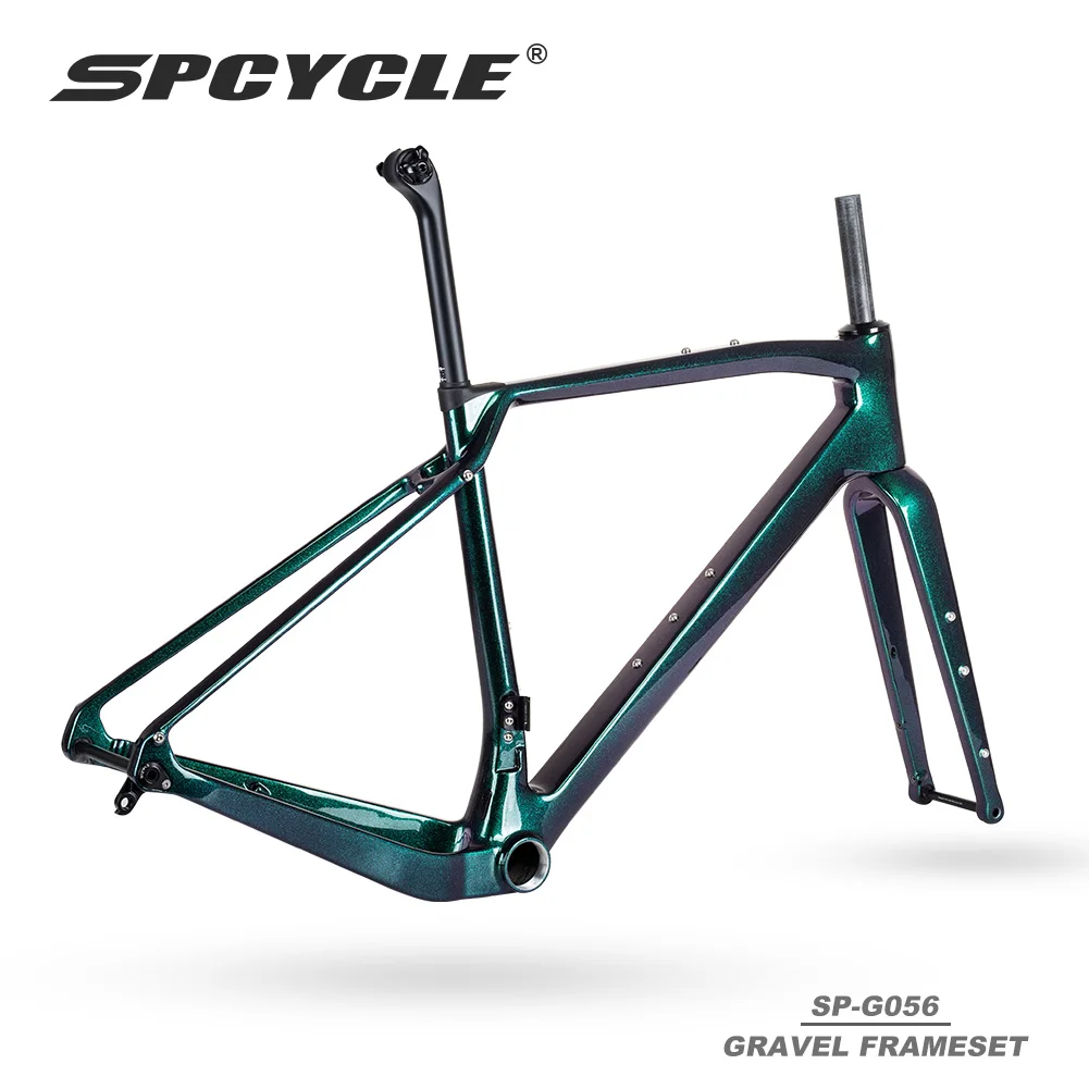 2023 New Gravel Frame 700x47C T47 Disc Brake All Internal Cable Carbon Gravel Bike Frameset