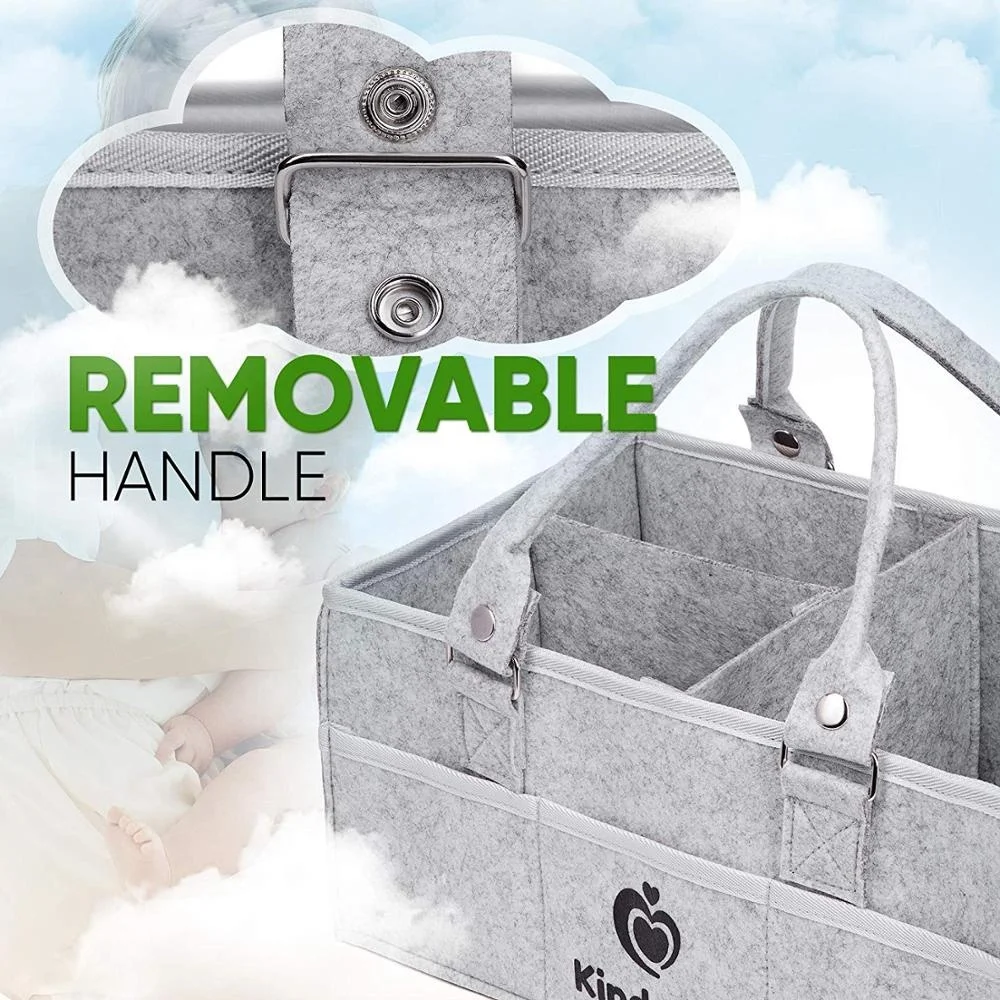 
Wholesale 2019 new felt gray diaper caddy 