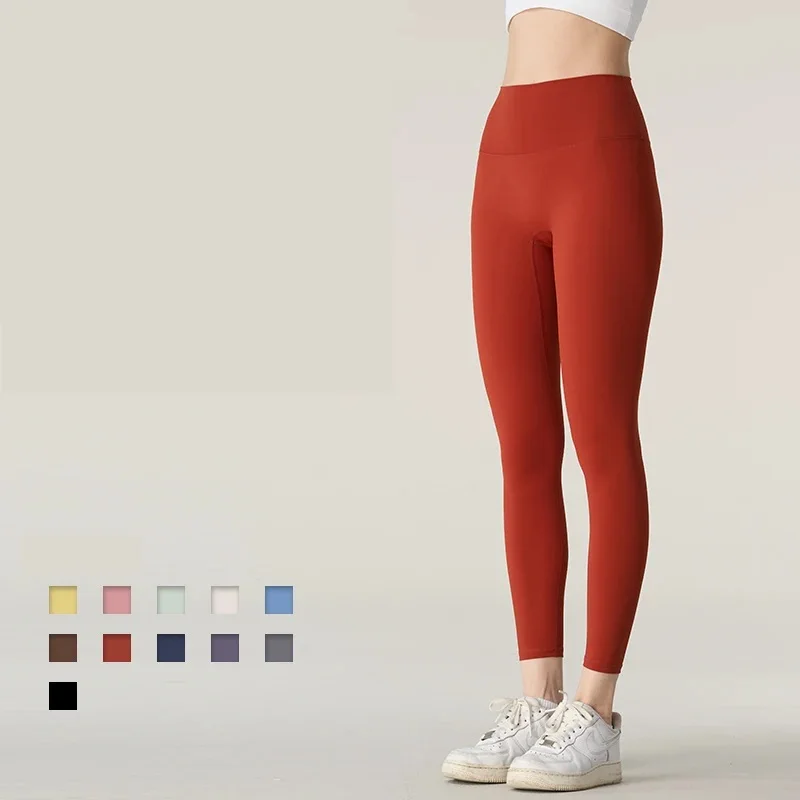 High Waist Naked feeling Nylon Gym Yoga Pants Women Leggings For Fitness Long Pants Women Hip Push UP Tights Women Clothing