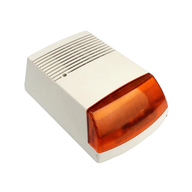 150db Outdoor High Sounder Waterproof Siren With Strobe 12 Volt External Warning Siren Electronic Exterior Security Alarm Siren