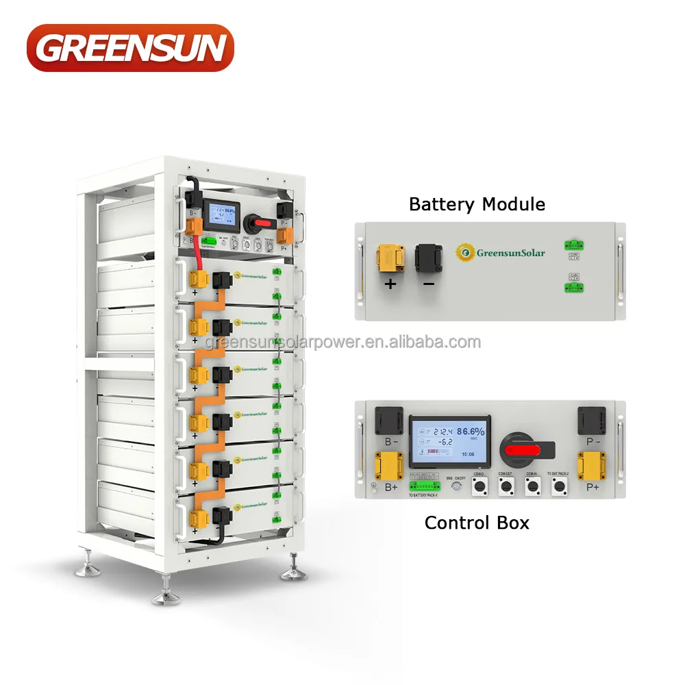 Greensun Встроенный BMS управляет своим собственным статусом высокого напряжения 1 МВт 48 В 51 2 100Ah 200Ah батарея солнечной системы