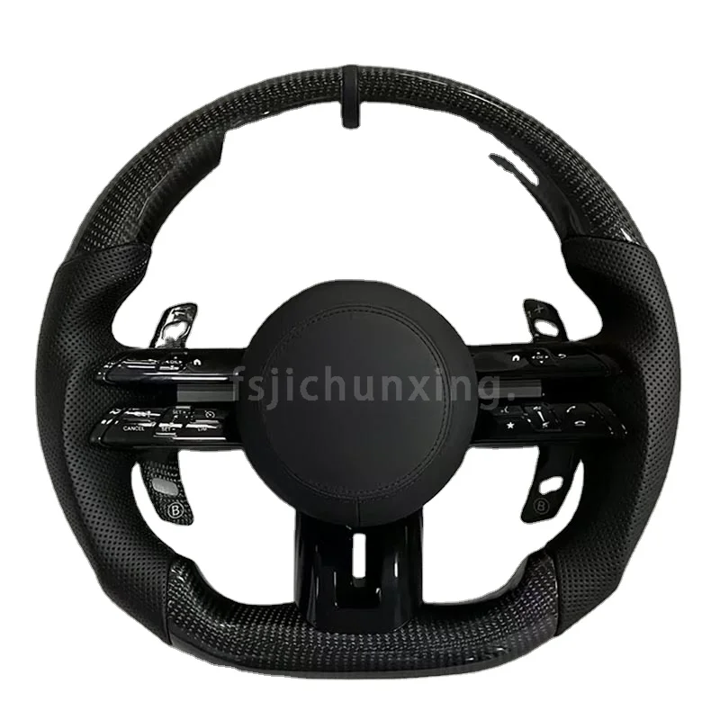 Углеродное светодиодное Рулевое колесо для Mercedes W205 W213 W219 X290 W216 CL W222 C238 GLA45 e63s C63 AMG
