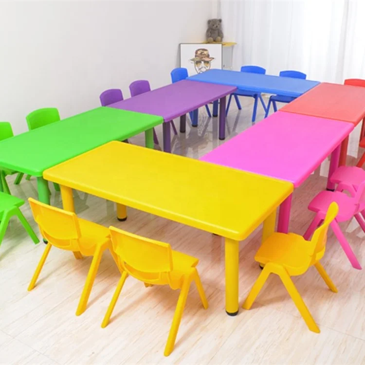 low price children school furniture plastic square table