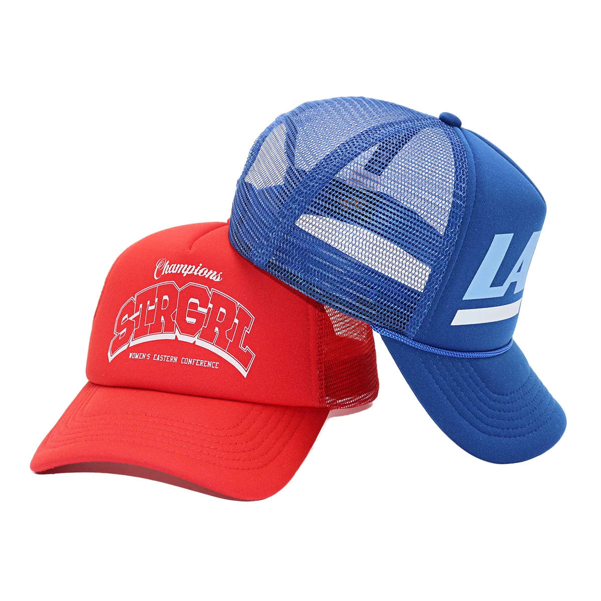 5 Panel Foam Sports Trucker Caps Screen Printed Logo Trucker Hats Custom Printing