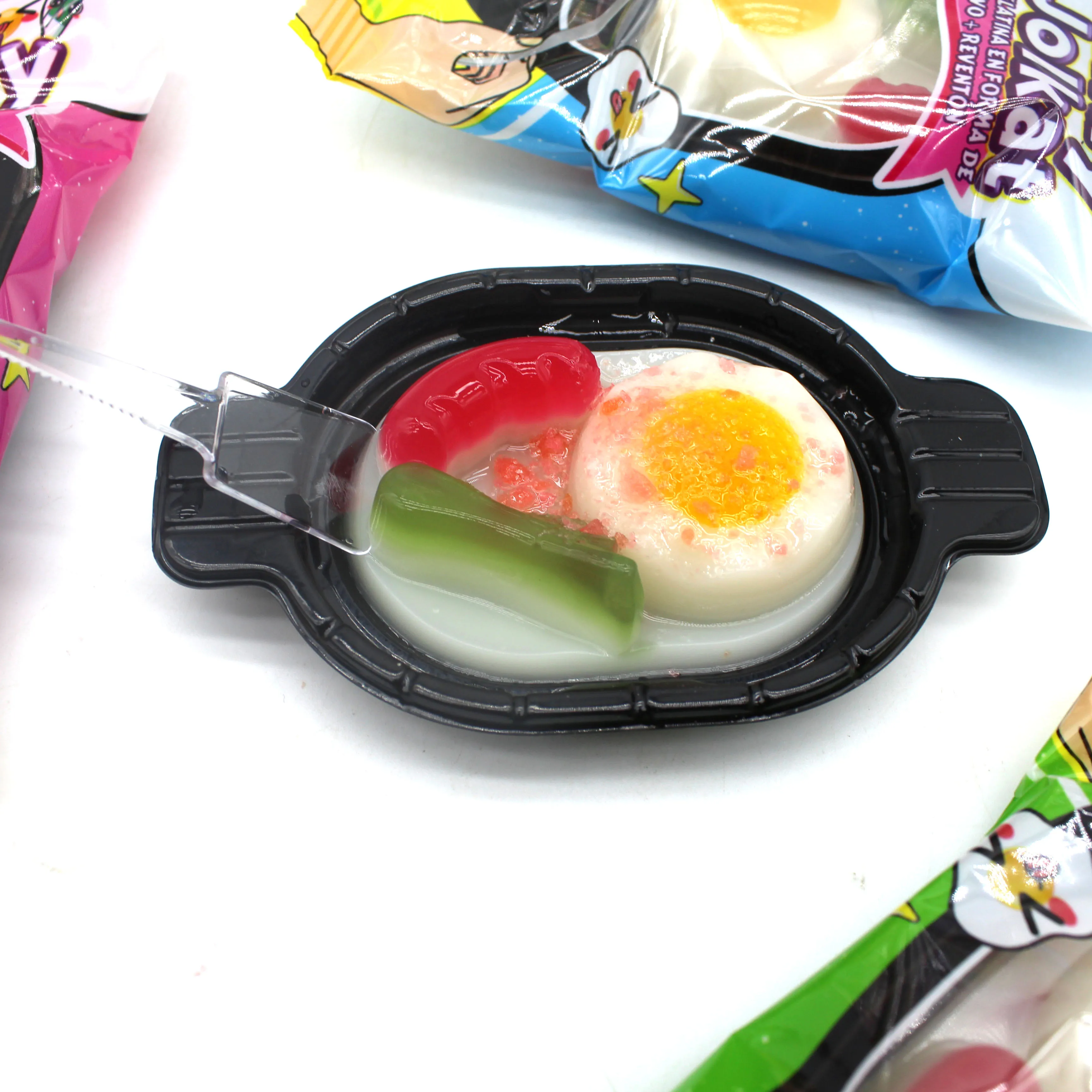 hot sale Jelly Pops Candy Fried Egg Shape Candy Jelly Pudding With Popping Candy