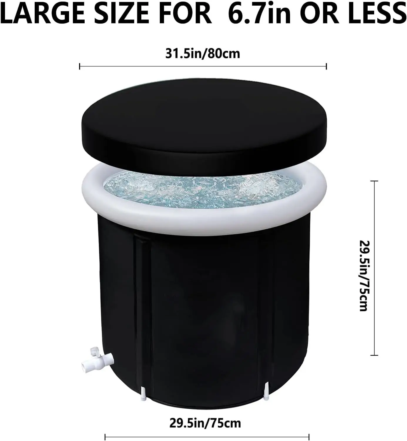 2024 Customized Size Inflatable Ice Bath Polyester Fabric Ice Bath Portable Ice Bath Tub For Sale