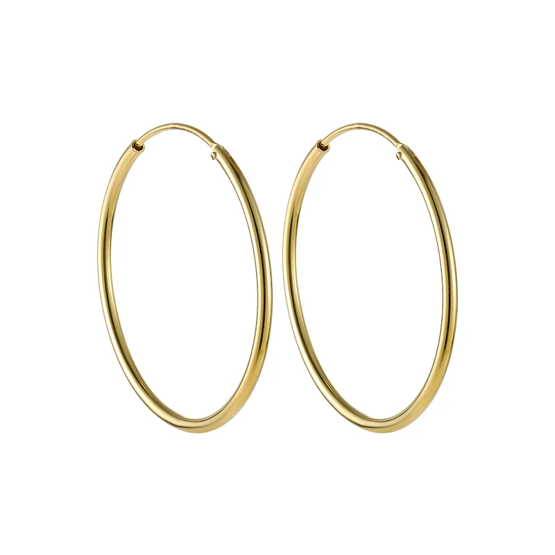 Wholesale Luxury Fashion Gold Hoop Earrings Jewelry Women Ladies Female Bridal Engagement Wedding Earrings