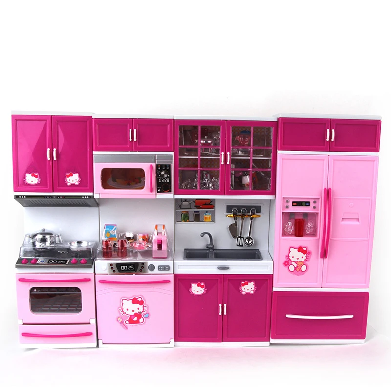 Pink Princess Cartoon Combination Girl Plastic Toy Kitchen Simulation Kitchen Toy