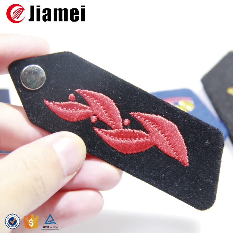 Embroidered Fabric Chevron Collar Badge Custom