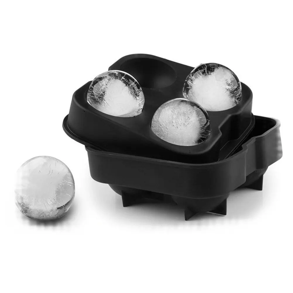 Hot Sale Whiskey Ice Ball Maker Mold with Cover - Silicone Tray and Lid Makes 4.5cm Round Sphere Balls