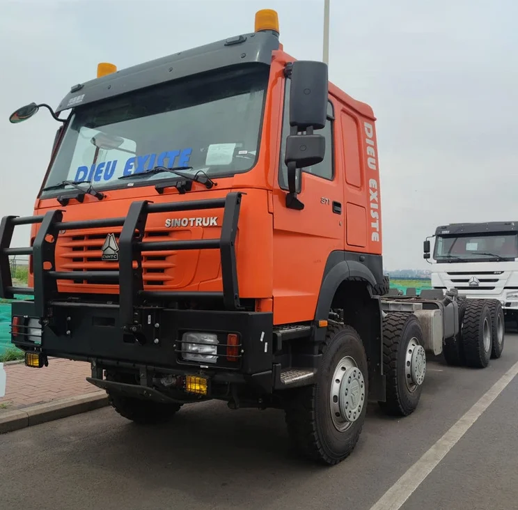 Good and Hot Selling Howo 8x4 Off-road Dump Truck Chassis with high bumper for sale