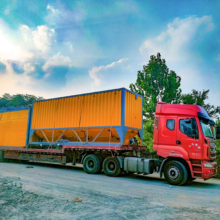 Small Capacity  50 Ton 100 Ton Horizontal Silo Cement Storage tank Fly Ash Powder Container Cement Silo