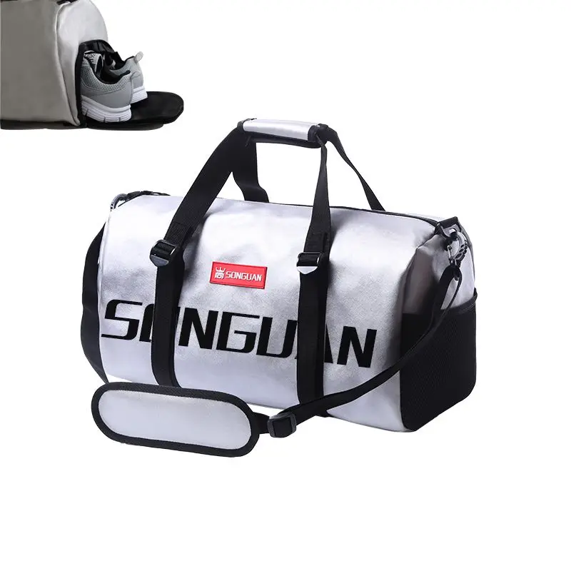 
SG6010 High Quality Cross Pattern PU Leather Handbag Travel Weekender Overnight Duffle Luggage Bag 