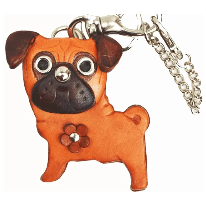 Japan exquisite gift fashionable genuine leather hand bag dog charms