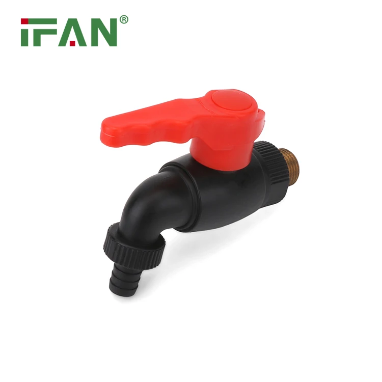 Фитинги IFANPLUS EN 15874 PPR черного цвета для водопроводной 1/2 '-3/4' высокого давления Bibcock