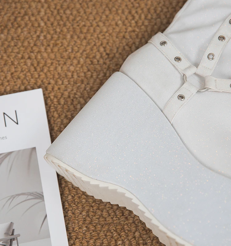 Chunky White Boots Sexy Stiletto Heels Pumps Stiletto Heels European and American Style Stripper High Heel Pumps