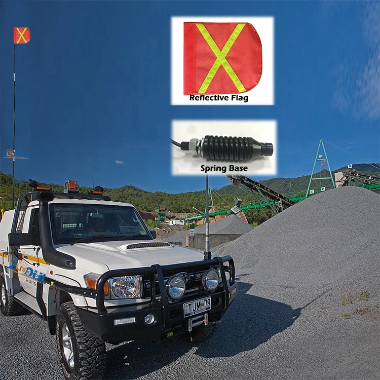 Mine Safety флаг комплект 10ft 3 шт. сегментации горно-хлыст со светоотражающими 4x4 Симпсон подбирать транспортное средство 4WD буксировочный трос для