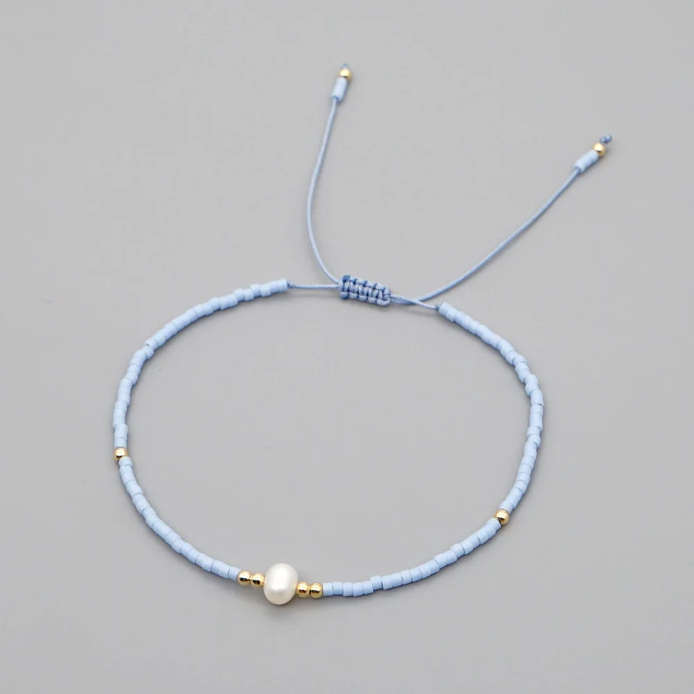 LS-C2101 Minimalist bracelet for men women pearl bracelet   high quality seed beads bracelet handmade jewelry