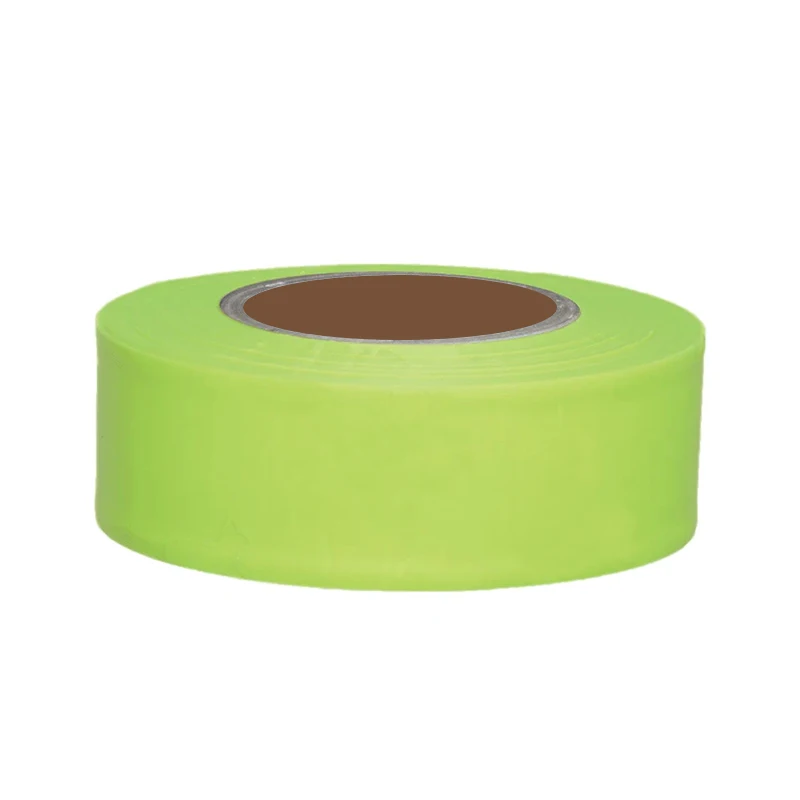 Customized lemon green yellow color survey measure winter tree glow in the dark cable luminous road marking tape