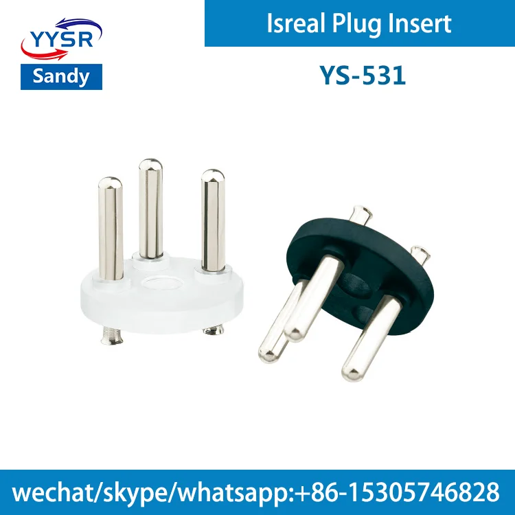 israel plug insert(YS-532 SI32 4.4MM 16A 3-pin,3-pole,3-prong) for socket cord