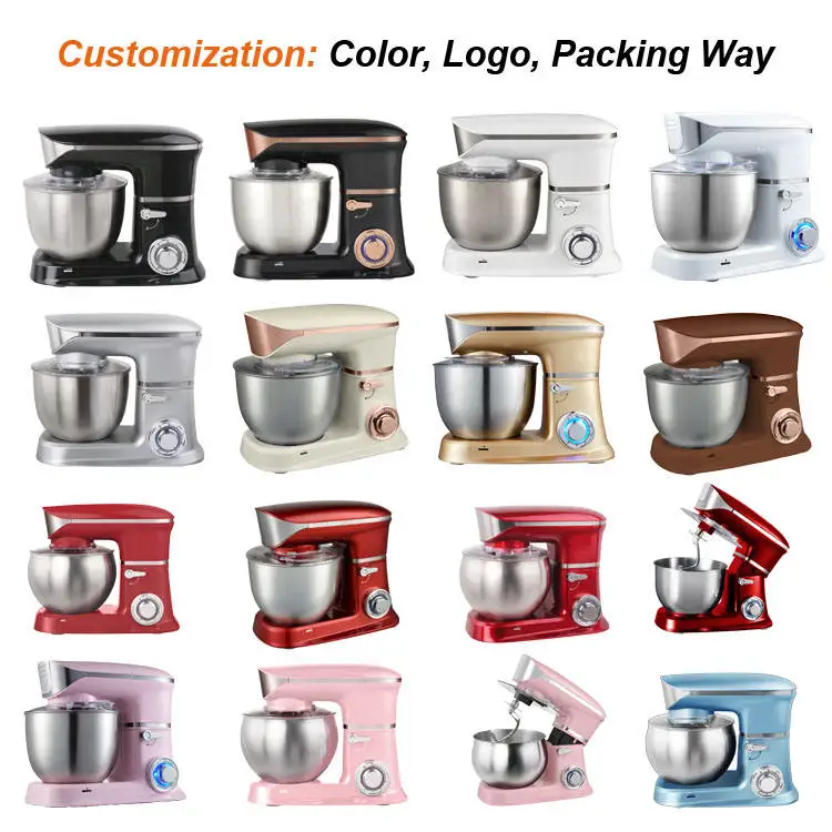 Kitchen Home Oem Food Artisan Mixer Stainless Steel 6L Mixing Bowl Egg Cake Stand Mixer