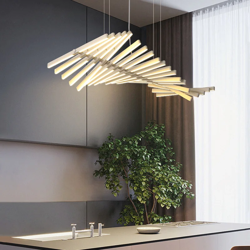 Chandelier Line Lights Luxury Pendant Fixture Modern Chandelier Lighting