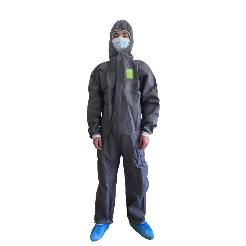 Protective Chemical Resistant Anti-Static Dust Proof Basic Industrial Microporous SMS Breathable Asbestos Removal Coveralls