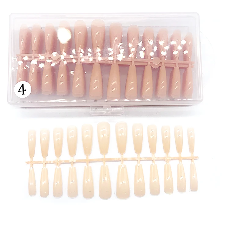New product professional no c curve long coffin color nail tip wholesale for acrylic