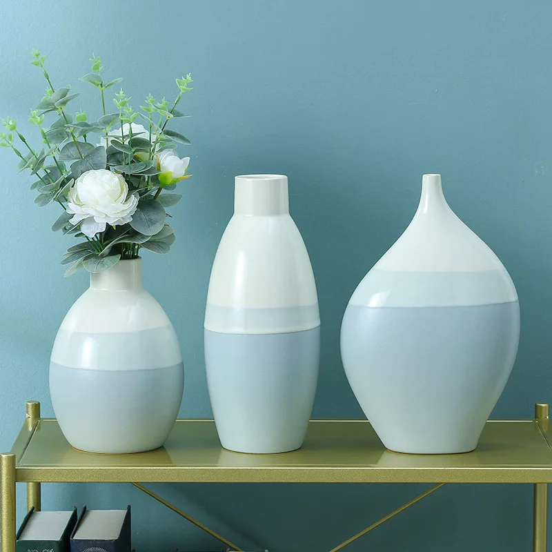 
ceramic & porcelain nordic decorative modern minimalist flower vase home decor cylinder hydroponic luxury vases wholesale 