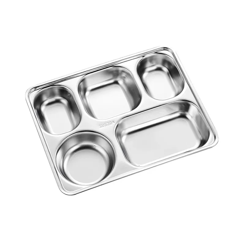 Custom  Cheap Wholesale Fancy Stainless Steel Teller Dinner Plates Set Plates And Bowls For Restaurant