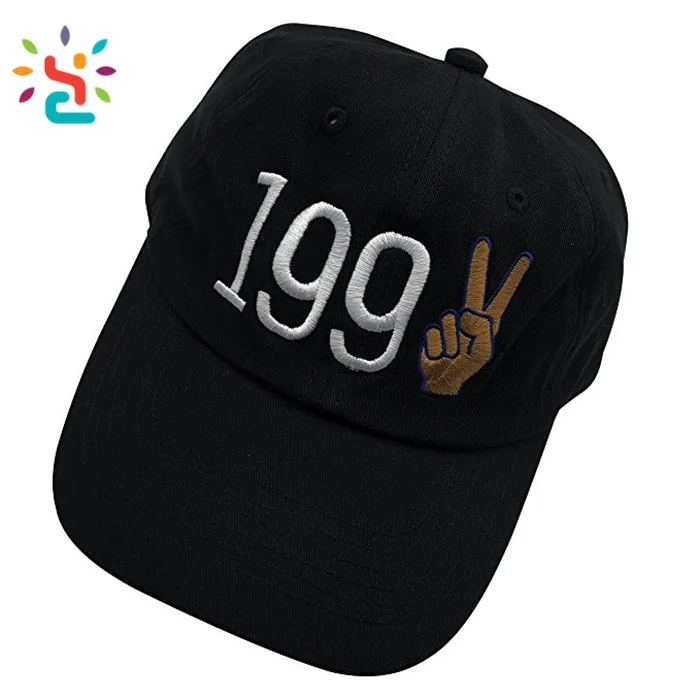 New Arrival Dad Hat Dome Dad Hats Custom Number Scissors Hand Embroidery Vintage Dad Hat Unstructured Baseball Caps