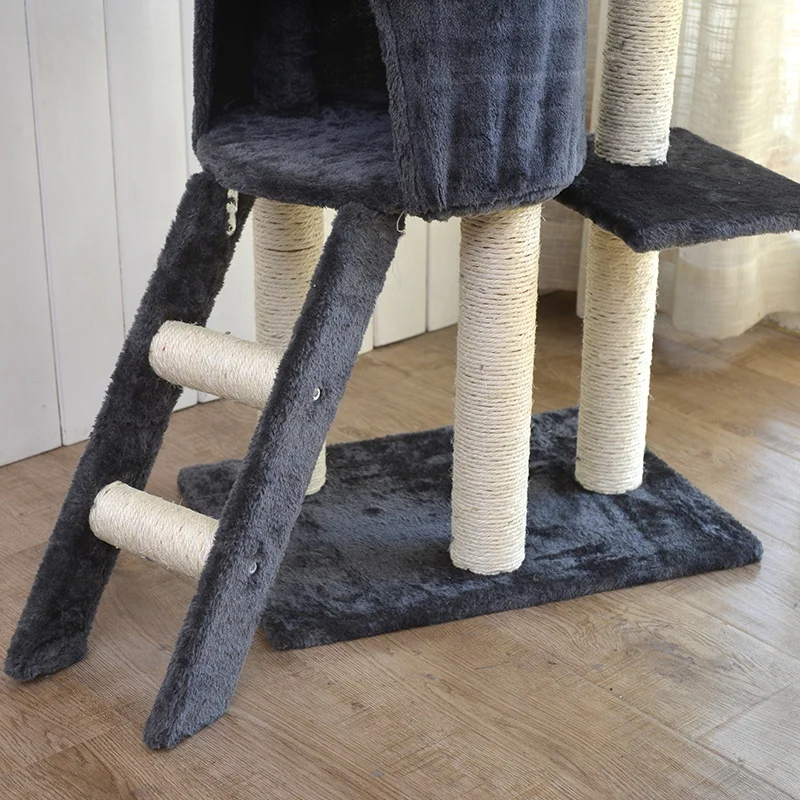 Hot sale high quality luxury cat tree for hide and play/cat climbing frame