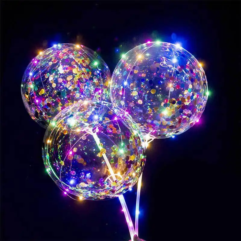 20 Inch LED Clear Balloon Wholesale Helium Inflatable