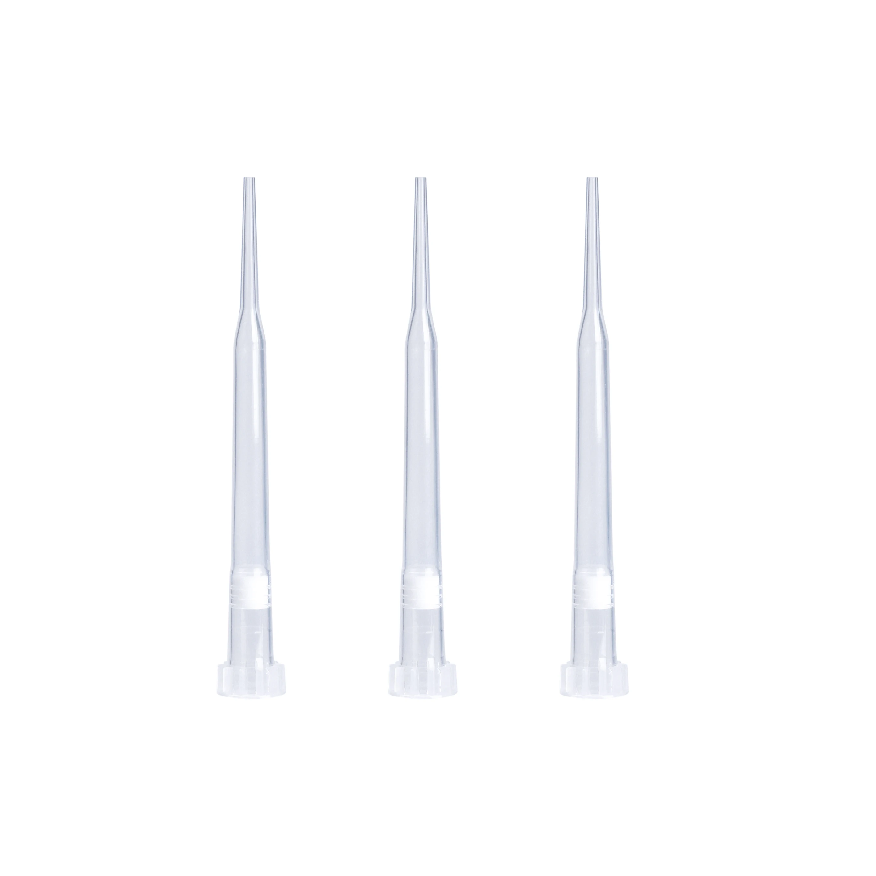 Transparent lab pipettes racked Eppendorf plastic pipette tips compatible for Agilent