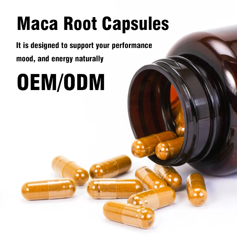 High quality Healthcare Supplements Extract Tongkat Ali Capsules Pills Bulk Red Yellow Maca Root Capsules
