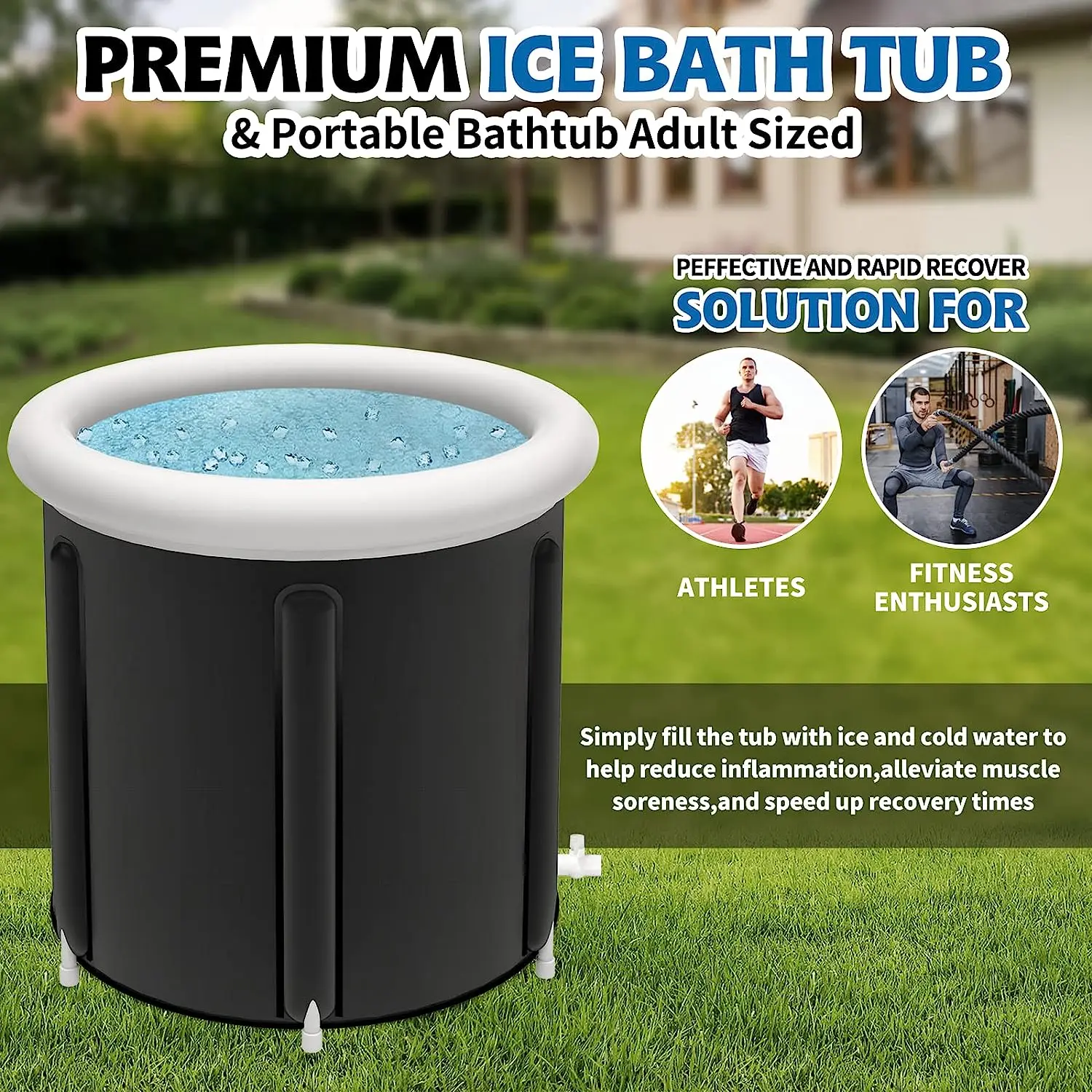 Заводская поставка, 2023 портативные ледяные ванны для восстановления, ванна для терапии холодной водой