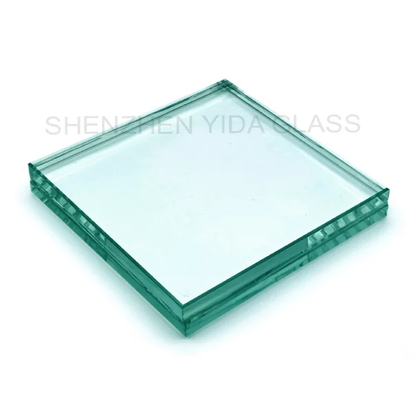 16mm unbreakable bulletproof glass laminated greenhouse large glass panel price for sales