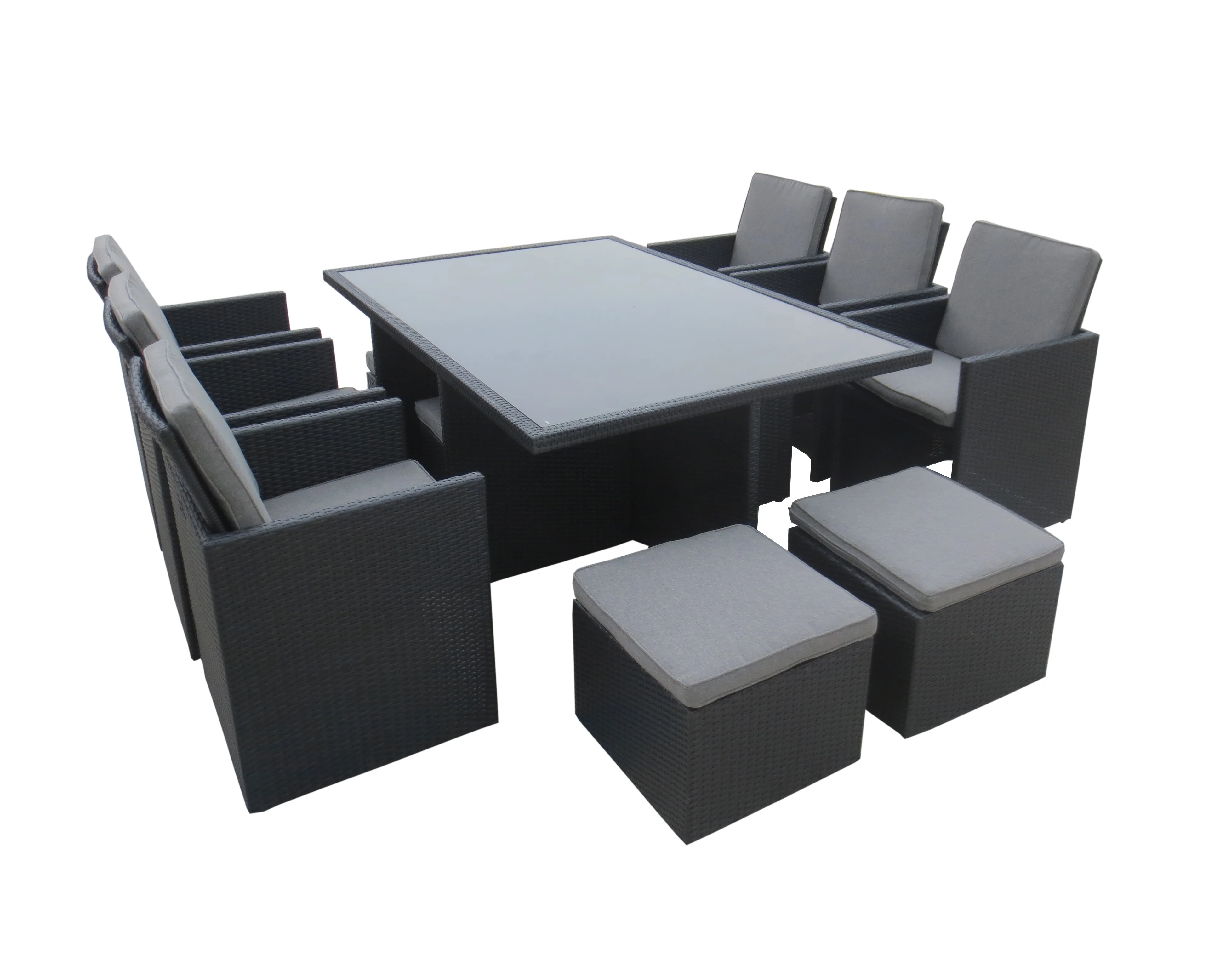 Wicker Garden Furniture 10 Seater Rattan Dining Set