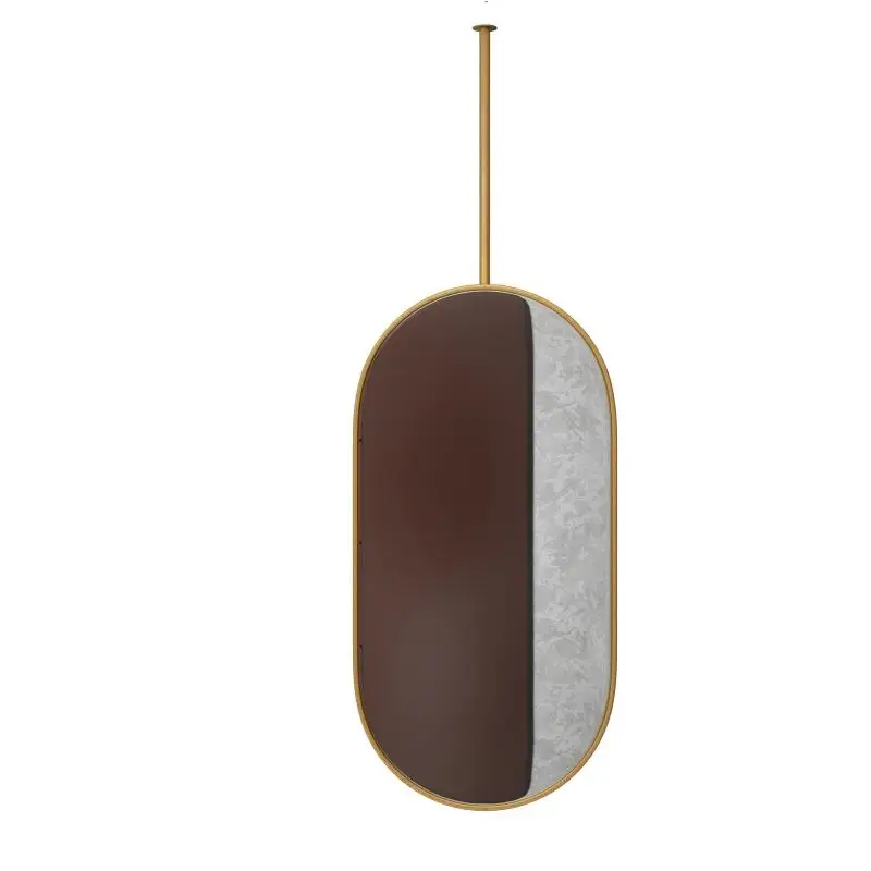 New type Suspender hanging ceiling mirror illuminated led oval bathroom smart mirror hotel guest house mirror