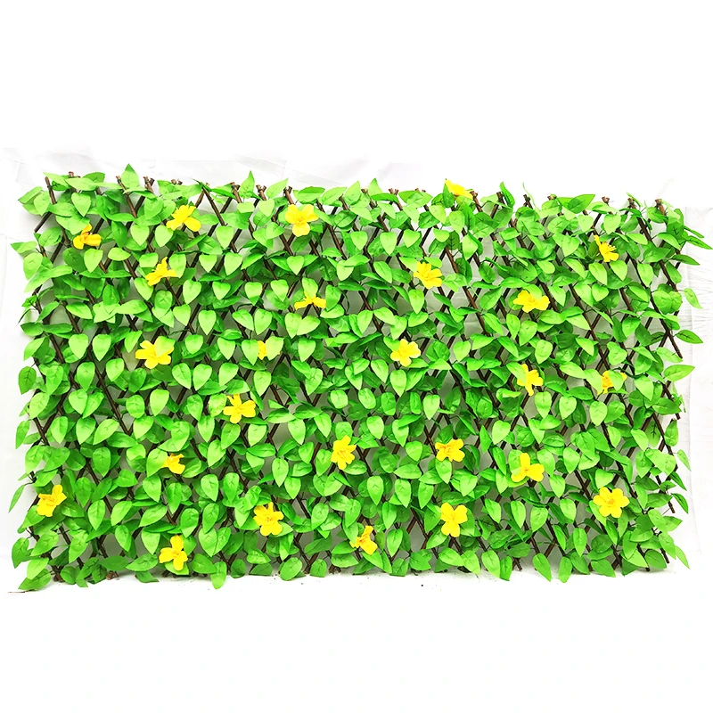 Artificial Hedge Laurel Leaf Garden Fence Wall Balcony Privacy Screening Willow Trellis