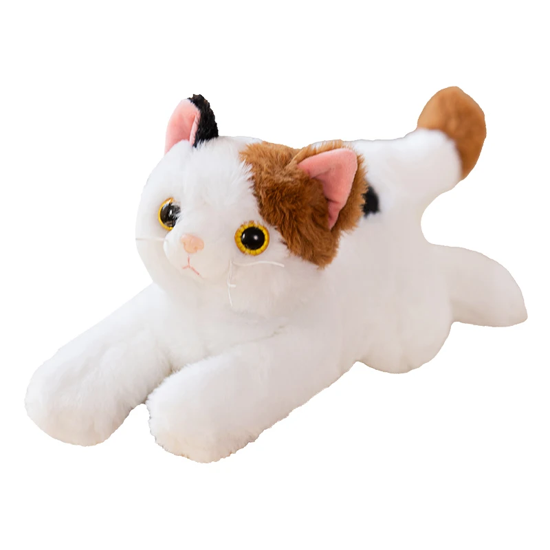 Simulation cat animal model rabbit hair cat plush toy ornaments home accessories kitten doll model