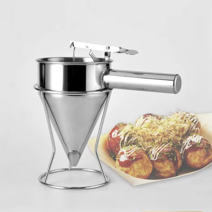 Stainless steel candle wax funnel squeeze separating funnel hand-held wax funnel wax strainer dispenser for candle making