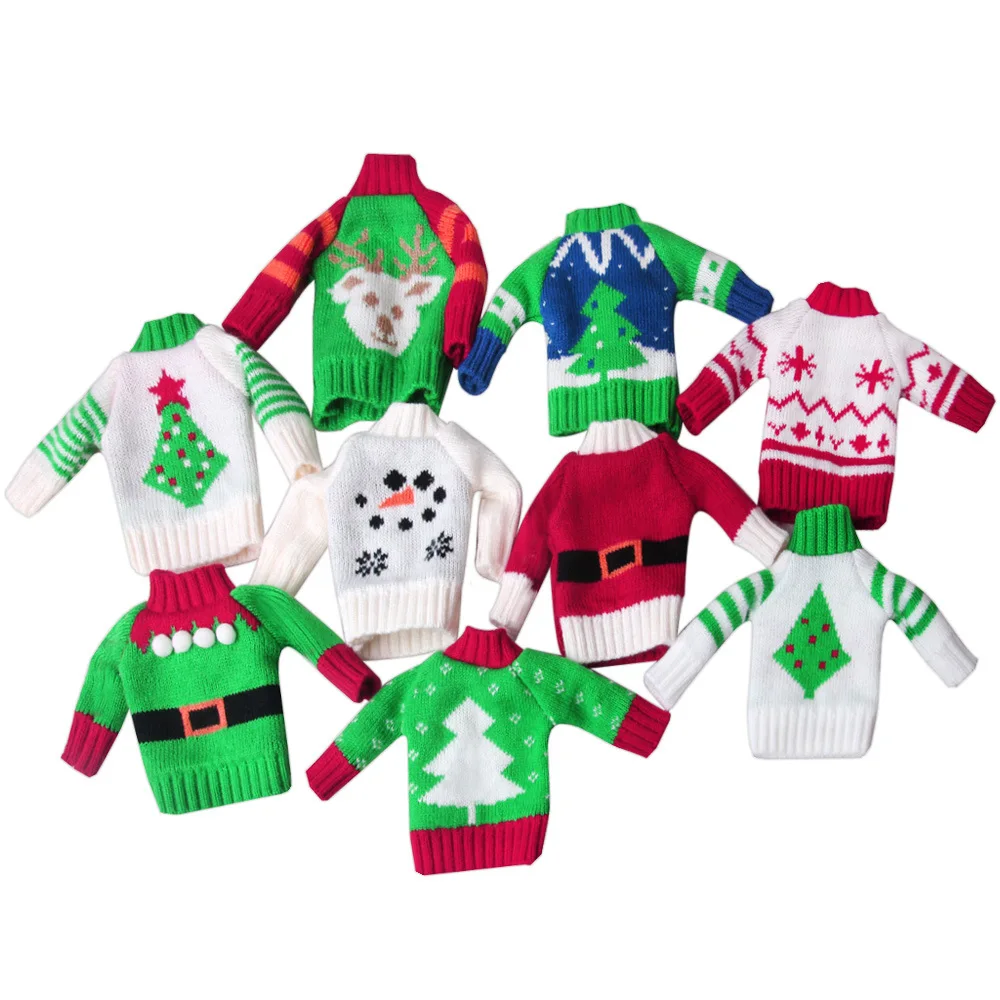 New arrival  Christmas Elf doll clothes woven sweater  for elf  Christmas decoration